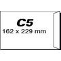Plic C5, 162 x 229 mm, offset alb, autoadeziv, 80 g, 25 bucati/set - Pret/set