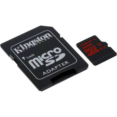 Card de Memorie Kingston Micro SDHC 16GB Clasa 10, UHS-I U3 + Adaptor SD