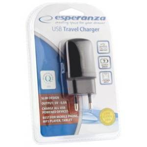 Accesoriu GSM ESPERANZA universal Adaptor încarcator - USB | AC 220-240V | 5V | 800mA