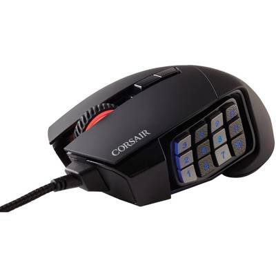 Mouse Gaming Corsair Scimitar RGB MOBA/MMO - Black