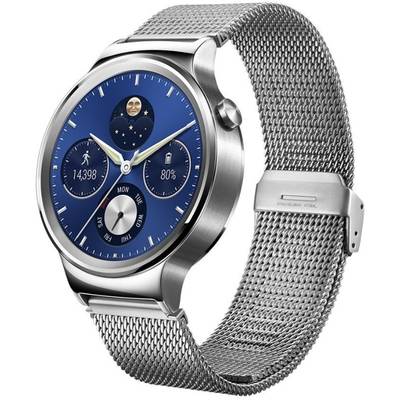 Smartwatch Huawei Watch W1 argintiu, 42 mm, curea metal argintiu