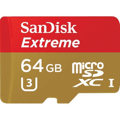 Card de Memorie SanDisk Micro SDXC Extreme 64GB UHS-I U3 Class 10 90 MB/s + Adaptor SD