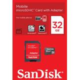 Card de Memorie SanDisk Micro SDHC 32GB Class 4 + Adaptor SD