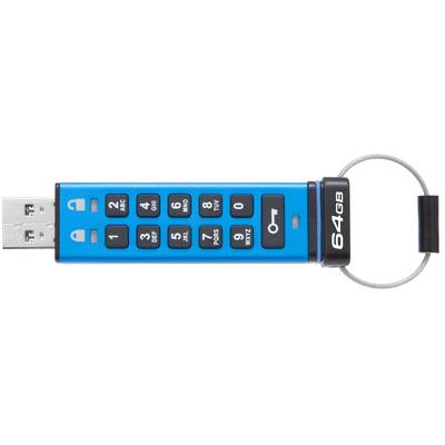 Memorie USB Kingston DataTraveler 2000 Keypad 32GB USB 3.0 albastru