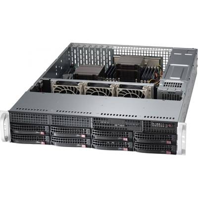 Sistem server Supermicro SuperServer 6027R-73DARF Black, rack 2U, socket 2011, 16x DDR3 DIMM, 8x HDD 3.5 inch hot plug