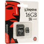 Card de Memorie Kingston Micro SDHC 16GB Clasa 4 + Adaptor SD