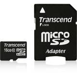 Card de Memorie Transcend Micro SDHC 16GB Class 10 + Adaptor SD