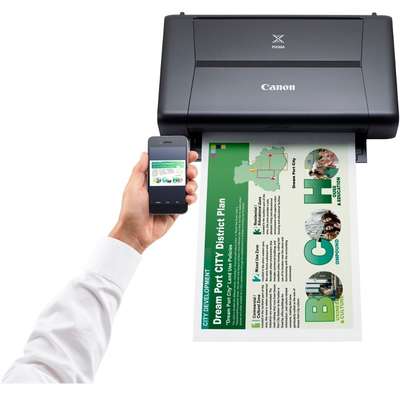 Imprimanta Canon PIXMA iP110 cu baterie, Inkjet, Color, Format A4, Wi-Fi