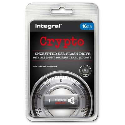 Memorie USB Integral Crypto 16GB negru