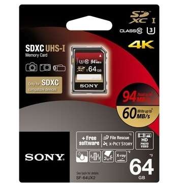 Card de Memorie Sony SDXC UHS-I U3 Clasa 10 64GB