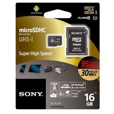 Card de Memorie Sony Micro SDHC UHS-I 16GB Clasa 10 + Adaptor SD