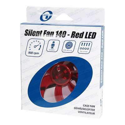 Cooltek Silent Fan 140 Red LED