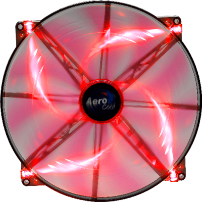 Aerocool Silent Master Red LED 200mm