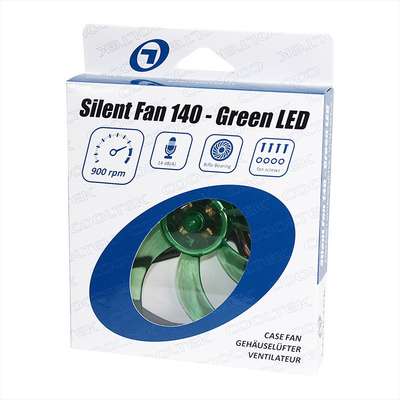 Cooltek Silent Fan 140 Green LED