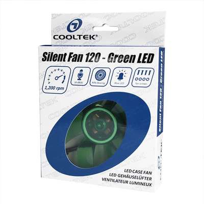 Cooltek Silent Fan 120 Green LED