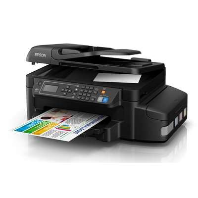 Imprimanta multifunctionala Epson L655, InkJet, Color, Format A4, Fax, Retea, Wi-Fi, Duplex