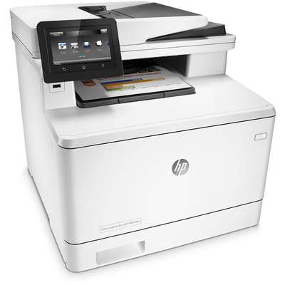 Imprimanta multifunctionala HP LaserJet Pro MFP M477fdn, Laser, Color, Format A4, Fax, Retea, Duplex