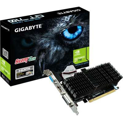 Placa Video GIGABYTE GeForce GT 710 Silent 2GB DDR3 64-bit Low profile
