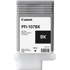 Ink Canon PFI107MBK matte black  | 130ml |  iPF68X, 78X-dublat