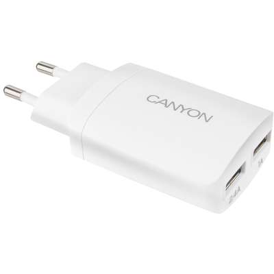 CANYON 2x USB CNE-CHA22W White