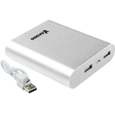 Vakoss Powerbank TP-2588, 10400 mAh, 2x USB, 2.1A, argintiu