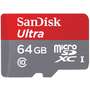 Card de Memorie SanDisk Micro SDXC Ultra Cameras 64GB UHS-I Class 10 80 MB/s + Adaptor SD