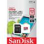 Card de Memorie SanDisk Micro SDXC Ultra 64GB UHS-I Class 10 80 MB/s + Adaptor SD