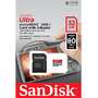 Card de Memorie SanDisk Micro SDHC Ultra Cameras 32GB UHS-I Class 10 80 MB/s + Adaptor SD