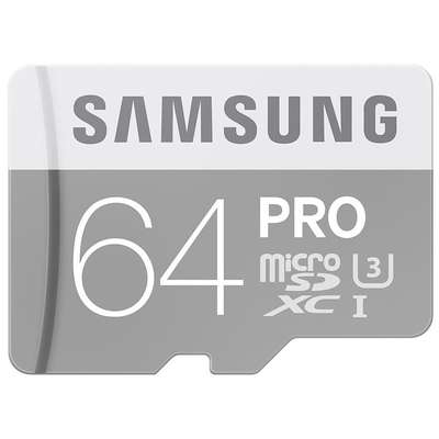 Card de Memorie Samsung Micro SDXC PRO UHS-I U3 64GB Clasa 10 + Adaptor SD