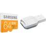 Card de Memorie Samsung Micro SDHC EVO UHS-I Clasa 10 64GB + Card Reader USB 2.0