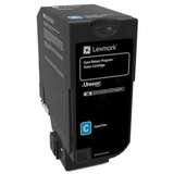 Toner imprimanta Lexmark Cyan Return Programme Cartridge, cod 74C20C0, compatibil cu CS720, CS725, CX725, capacitate 3 k pag
