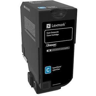 Toner imprimanta Lexmark Cyan Corporate Cartridge, cod 74C20CE, compatibil cu CS720, CS725, CX725, capacitate 3 k pag
