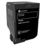 Toner imprimanta Lexmark Black Corporate Cartridge, cod 74C20KE, compatibil cu CS720, CS725, CX725, capacitate 3 k pag