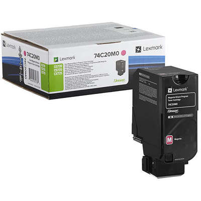Toner imprimanta Lexmark Magenta Return Programme Cartridge, cod 74C20M0, compatibil cu CS720, CS725, CX725, capacitate 3 k pag