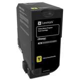Toner imprimanta Lexmark Yellow Return Programme Cartridge, cod 74C20Y0, compatibil cu CS720, CS725, CX725, capacitate 3 k pag