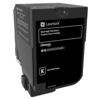 Toner imprimanta Lexmark Black High Yield Return Programme Cartridge, cod 74C2HK0, compatibil cu CS720, CS725, CX725, capacitate 20 k pag