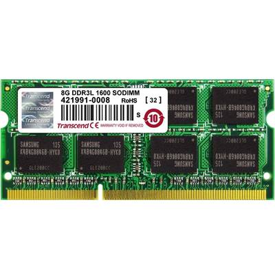 Memorie Laptop Transcend 8GB, 1600MHz, DDR3, CL11, 1.35V