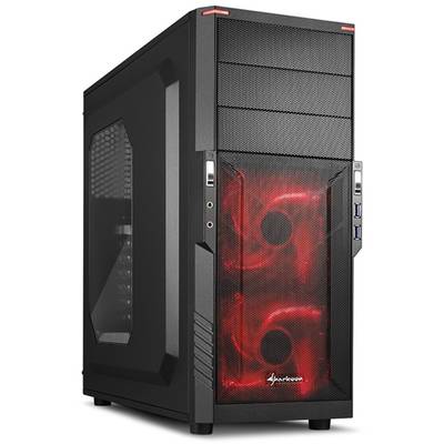 Carcasa PC Sharkoon T3-W Red