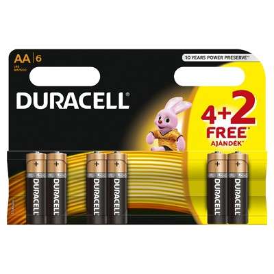 Baterie Duracell Basic AA LR06 4+2 gratis