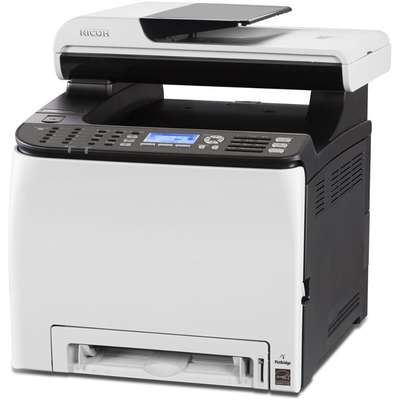 Imprimanta multifunctionala Ricoh SP C252SF, Laser, Color, Format A4, Retea, Wi-Fi, Fax, Duplex