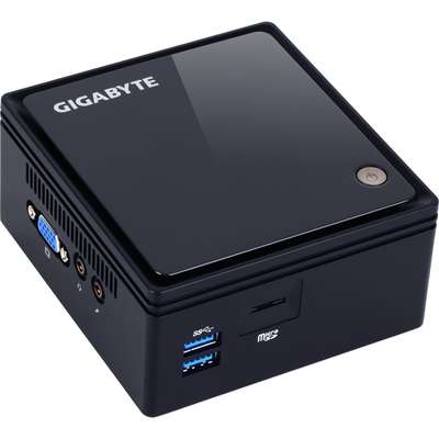Sistem Mini GIGABYTE BRIX, Braswell Celeron J3160 1.6GHz, 1x DDR3 8GB max, HDD 2.5 inch, Wi-Fi, Bluetooth, HDMI, VGA, USB 3.0, microSD