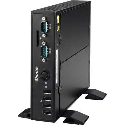 Sistem Mini Mini Sistem PC Shuttle Barebone DS57U, Procesor Intel Celeron 3205U 1.5GHz Broadwell, 2x DDR3 16GB max, mSATA, HDD 2.5 inch, GMA HD, Wi-Fi, HDMI, no OS, Black