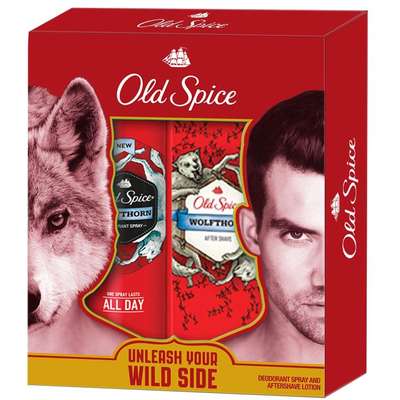 Old Spice Wolfthorn deodorant spray 125ml+Aftershave lotion 100ml