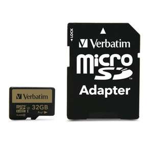 Card de Memorie VERBATIM Pro+ Micro SDHC 32GB Clasa 10 + Adaptor SD