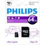 Card de Memorie Philips Micro SDXC UHS-1 64GB Clasa 10 + Adaptor SD