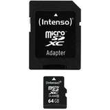 Card de Memorie Intenso Micro SDXC 64GB Clasa 10 + Adaptor SD