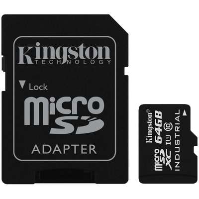 Card de Memorie Kingston Micro SDXC Industrial 64GB Clasa 10 UHS-I + Adaptor SD