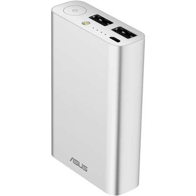 Asus Powerbank ZenPower Pro Dual 10050 mAh Silver, tehnologia Quick Charge 2.0