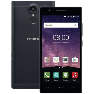Smartphone Philips X586, Quad Core, 16GB, 2GB RAM, Dual SIM, 4G, Black