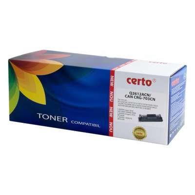 Toner imprimanta  COMPATIBIL CERTO NEW Q2612A/CRG-703 2K HP LASERJET 1010